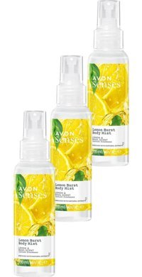 Avon Senses Lemon Burst Bergamot-Limon Unisex Vücut Spreyi 3x100 ml