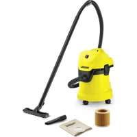 Karcher WD3 1000 W Yatay Toz Torbalı Süpürge Sarı