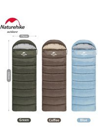 Naturehike U250S -14 Derece Elyaf Kış Dağcılık Tek Kişilik Yetişkin Uyku Tulumu Mavi