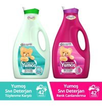 Yumoş Renkliler İçin 84 Yıkama Sıvı Deterjan 2x2.52 lt