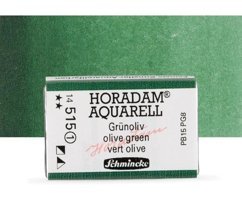 Schmincke Horadam Aquarell Tam Tablet Olive Green 515 S Sulu Boya