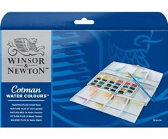 Winsor & Newton Cotman Tablet 24 Renk Sulu Boya