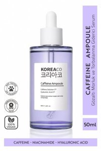 Koreaco Caffeine Ampoule Aydınlatıcı Kırışıklık Karşıtı Göz Altı Torba Karşıtı Gece Gündüz Serumu 50 ml