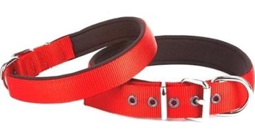 Doggie Konfor Ayarlanabilir Boyun Köpek Tasması 2.5 x 37 - 45 Kırmızı