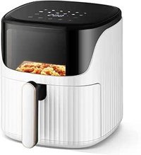 Nqyzzfd Airfryer 10 lt Tek Hazneli Led Ekranlı Yağsız Sıcak Hava Fritözü Beyaz