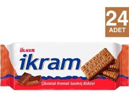 Ülker İkram Çikolata Kremalı Bisküvi 24x84 gr