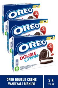 Oreo Double Creme Vanilyalı Bisküvi 3x170 gr