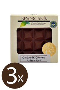 Beyorganik Sütlü Çikolata 40 gr 3 Adet