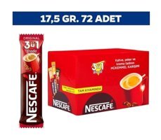 Nescafe 3'ü 1 Arada Sade 72x17.5 gr Hazır Kahve