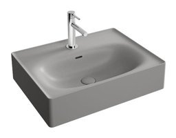 Vitra Equal7241B4760001 Tekli 60 cm Seramik Dikdörtgen Lavabo Gri