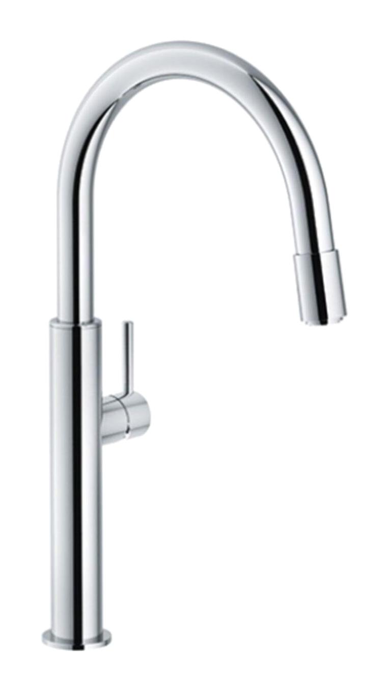 Franke Pescara Swivel Spout Up & Down Arıtmalı Kuğu Çift Girişli Aç Kapa Eviye Bataryası Gümüş