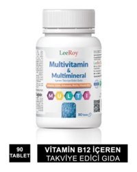 Leeroy Multivitamin & Multimineral Aromasız Yetişkin Vitamin 90 Tablet