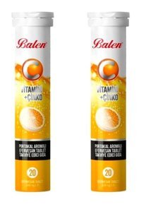 Balen C Vitamini Ve Çinko Portakallı Yetişkin Vitamin 2x20 Tablet