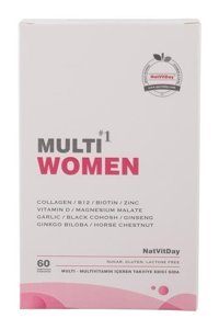 Natvitday Multi Women Aromasız Yetişkin Vitamin 60 Kapsül