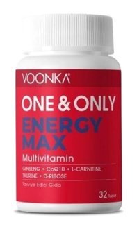 Voonka One & Only Energy Max Meyveli Yetişkin Vitamin 32 Kapsül