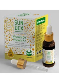 Sundex Vitamin D3-K2 Aromasız Yetişkin Vitamin 20 ml