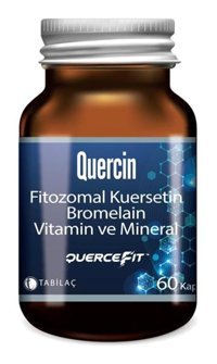 Quercin Fitozomal Kuersetin Bromelain Aromasız Yetişkin Vitamin 60 Adet