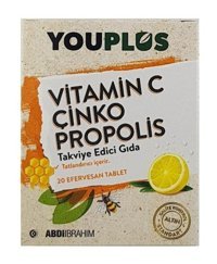 Voonka Vitamin C Çinko Propolis Efervesan Limonlu Yetişkin Vitamin 20 Tablet