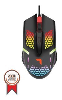 Torima TM-15 RGB Ergonomik Makrolu Kablolu Siyah Optik Gaming Mouse