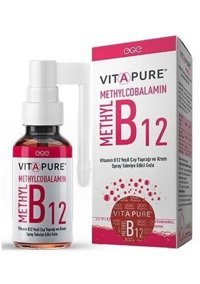 Vitapure Methylcobalamin B12 Yeşil Çay - Kavun - Nane Yetişkin Vitamin 20 ml