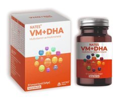 Nates Vm+Dha Aromasız Yetişkin Vitamin 30 Kapsül