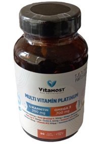 Vitamost Multivitamin Platinum Aromasız Yetişkin Vitamin 90 Kapsül