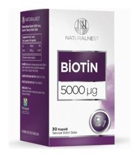 Naturalnest Biotin Aromasız Yetişkin Vitamin 30 Kapsül