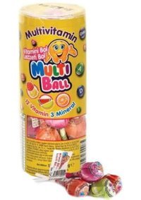 Multiball Lolipop Multivitamin Bitki Ekstralar Yetişkin Vitamin 15 Adet