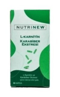 Nutrinew L-Karnitin Karabiber Yetişkin Vitamin 30 Kapsül