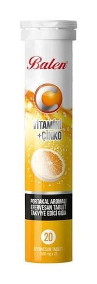 Balen C Vitamini Ve Çinko Portakallı Yetişkin Vitamin 24 Tablet