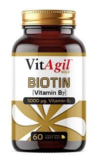 Vitagil Gold Biotin Vitamin B7 Aromasız Yetişkin Vitamin 60 Kapsül