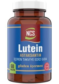 Ncs Lutein Astaxanthin Çinko Vitamin A Aromasız Yetişkin Vitamin 60 Tablet