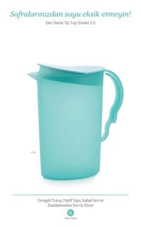 Tupperware Eko Tip Top Silikon 2 lt Kapaklı Sürahi