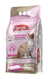 Energy Bebek Pudralı Topaklanan İnce Taneli Bentonit Kedi Kumu 2x10 lt