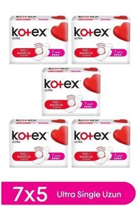 Kotex Organik Antialerjik İnce Uzun 7'li Hijyenik Ped 5 Adet