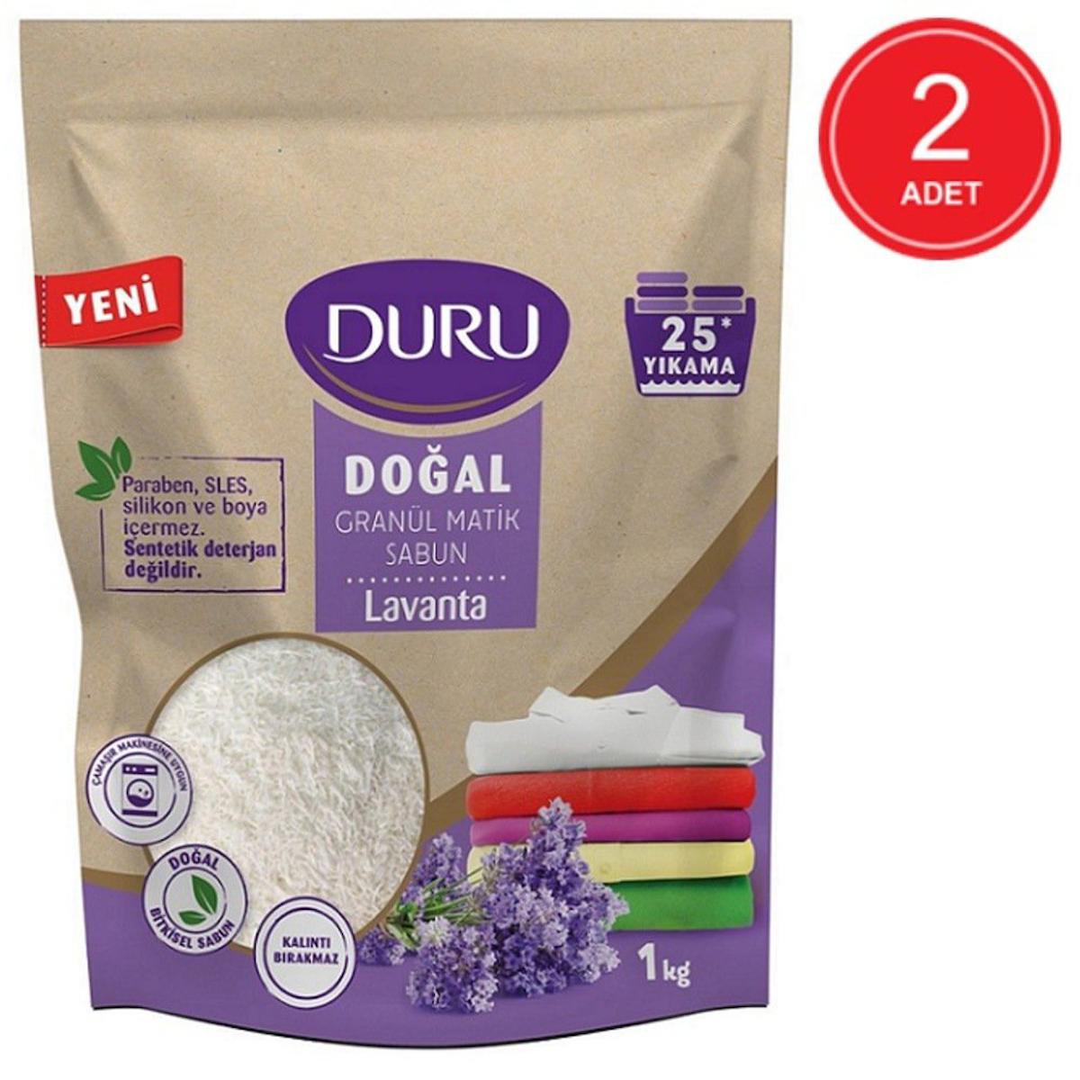 Duru Lavanta 2x1000 gr Granül Çamaşır Sabunu