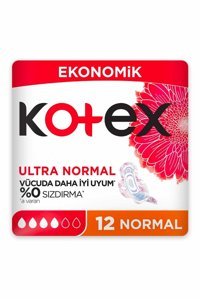 Kotex Ultra Double Organik Antialerjik Normal 12'li Hijyenik Ped 1 Adet