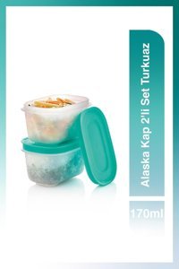 Tupperware Alaska 2 Parça Dikdörtgen Plastik Saklama Kabı 2x170 ml