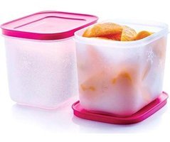 Tupperware Alaska 2 Parça Kare - Silindir Plastik Saklama Kabı