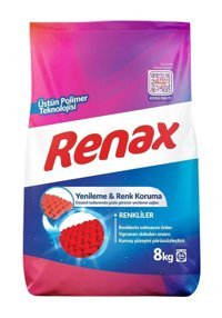 Renax Yenileme Renkliler İçin 64 Yıkama Toz Deterjan 8 kg