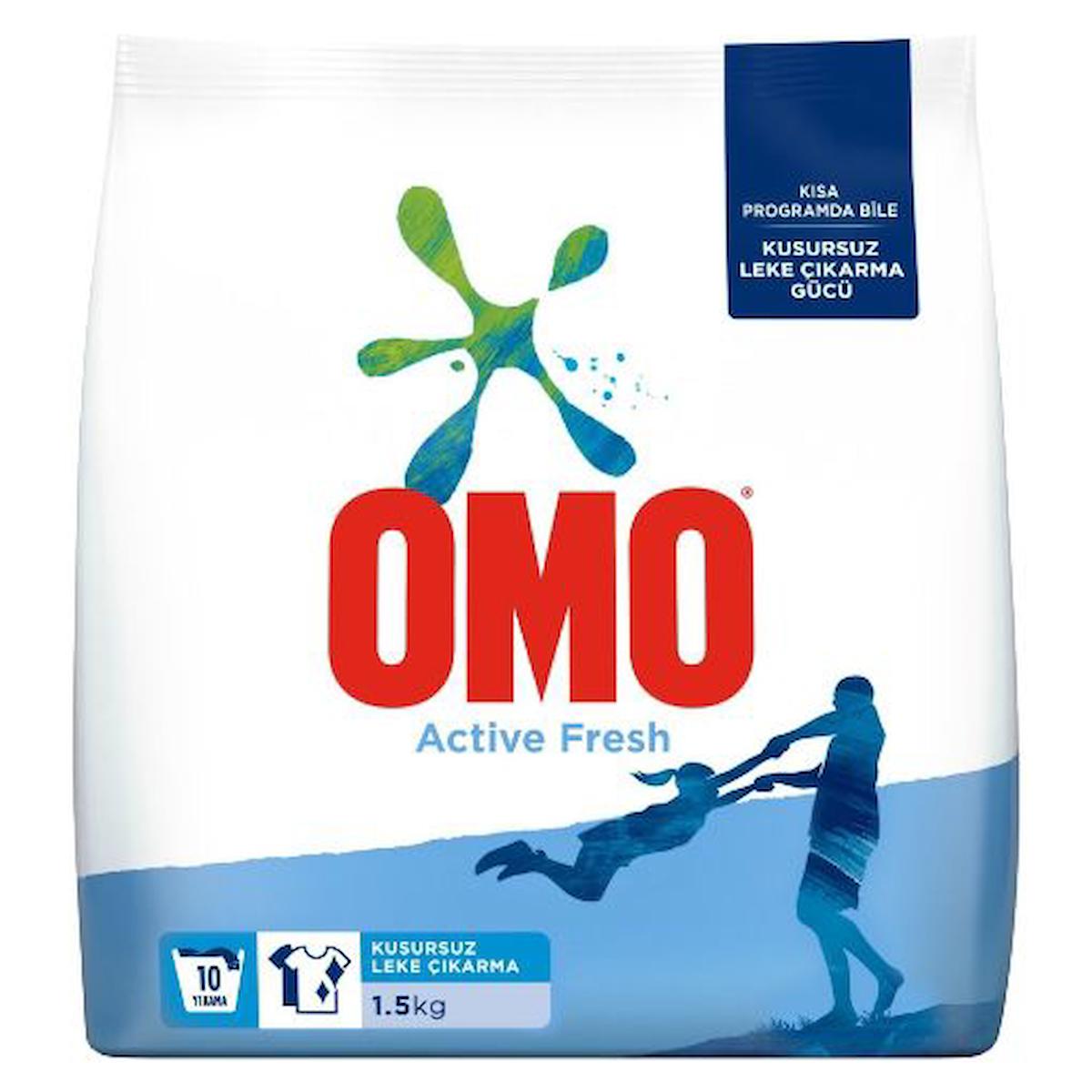 Omo Active Fresh Beyazlar İçin 60 Yıkama Toz Deterjan 6x1.5 kg