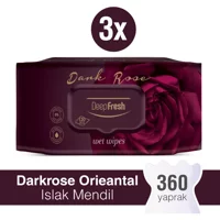 Deep Fresh Oriental Darkrose 120 Yaprak 3'lü Paket Islak Mendil