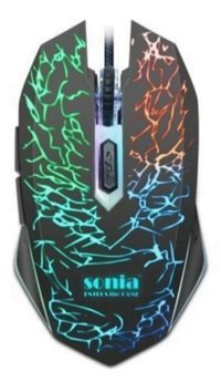 Sonia SN X5 RGB Ergonomik Makrolu Kablolu Siyah Optik Gaming Mouse