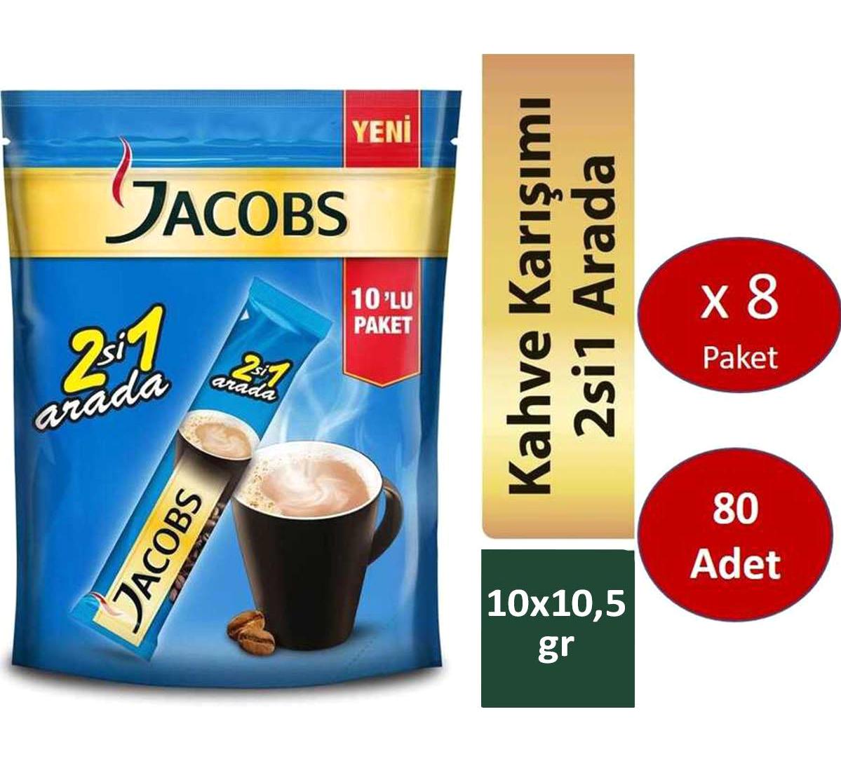 Jacobs 2si1 Arada Paket Granül Kahve 80 Adet