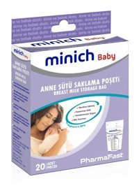 Minich Baby Süt Saklama Poşeti 20'li