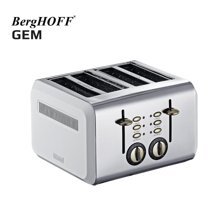 Berghoff Gem Tıtan 4 Dilim Kırıntı Tepsili 1800 W Gri Ekmek Kızartma Makinesi