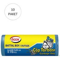 Ögem Battal Boy 75x90 cm 10x10 Adet Çöp Poşeti