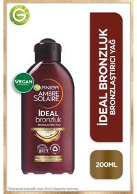 Garnier Ambre Solaire Hindistan Cevizi Yağı Yoğun 2 Faktör Tüm Vücut İçin Güneşsiz Bronzlarştırıcı Yağ 200 ml