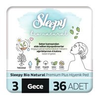 Sleepy Bio Natural Premium Plus Organik İnce Antialerjik 36'lı Hijyenik Ped 1 Adet