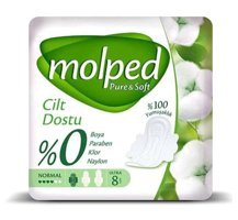 Molped Pure&Soft Organik İnce Antialerjik 8'li Hijyenik Ped 24 Adet